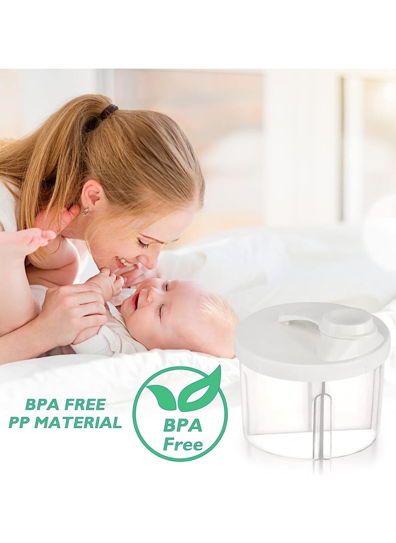 joybuy - Baby Formula Dispenser,Non-Spill Rotating 4-Compartment Formula Container,Milk Powder Dispenser with Snap-On Lid,Baby Feeding Travel Storage Container ,Large Capacity Formula Container White - Image 1