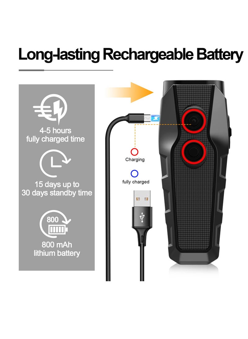 Excefore Dog Barking Control Devices, Dual Sensor Ultrasonic Dog Barking Deterrent 3 Frequency Dog Trainer Anti Barking Device With LED Flashlight, 16.4 Ft Range Safe For Human And Dog, Rechargeable, Black  - Image 5