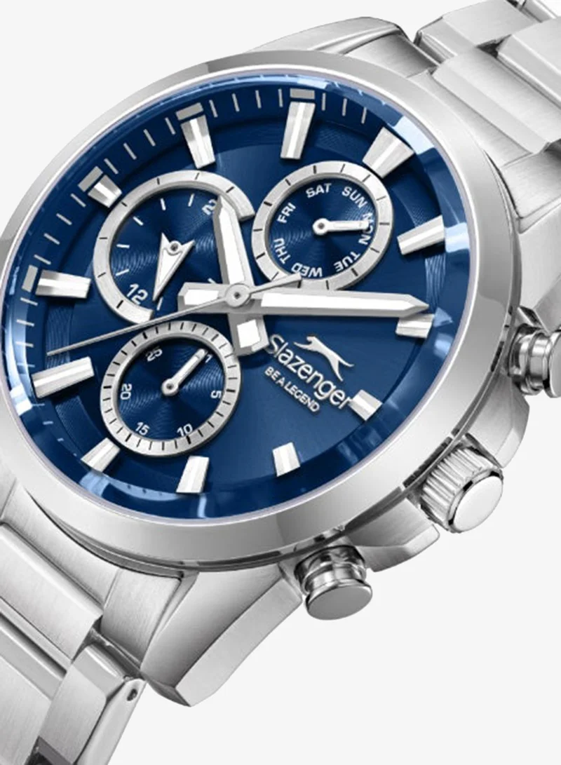 Slazenger Dark Blue Men's Metal Multifunction Watch SL.9.2522.2.07 - 42 mm for Men | Best Price UAE