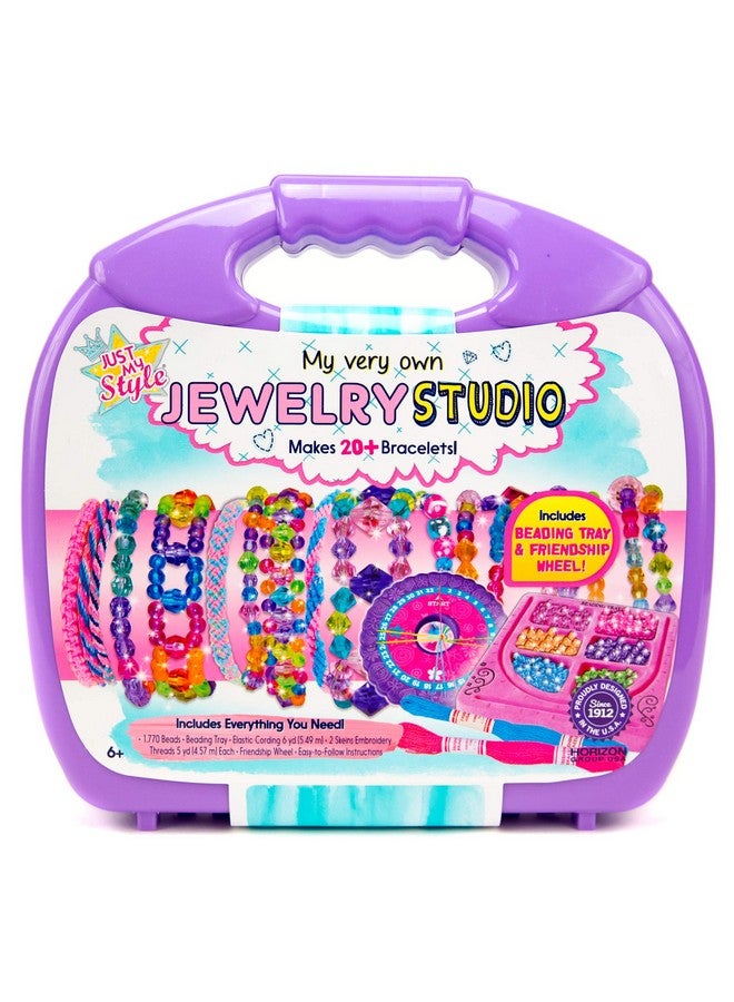 Just My Style Just My Style My Very Own Jewelry Studio, Personalized Bracelet Making Kit With 1700+ Beads, Bead Kit Great for On-The-Go, Travel DIY Custom Accessories for Ages 6, 7, 8, 9 - Image 2