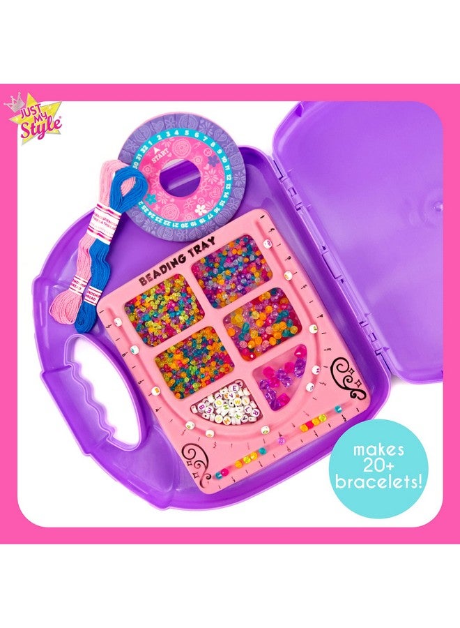 Just My Style Just My Style My Very Own Jewelry Studio, Personalized Bracelet Making Kit With 1700+ Beads, Bead Kit Great for On-The-Go, Travel DIY Custom Accessories for Ages 6, 7, 8, 9 - Image 3