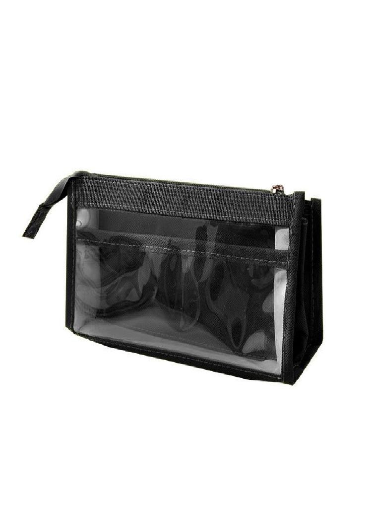 Eckek - 1PC Aesthetic Six Layer Pen Storage Bag Large Capacity Stationery Supplies Pencil Case Transparent - Image 1