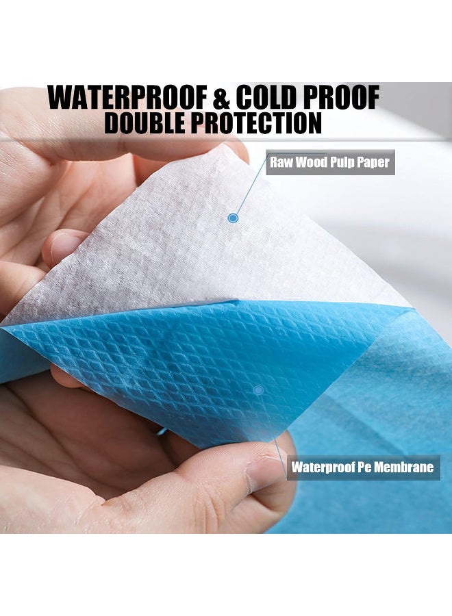 Kawkab 10 disposable toilet seat covers, convenient to carry when traveling outdoors, adhesive seat covers, thickened wood pulp paper material, waterproof and stain-resistant, suitable for men, women, and children of all ages, a must-have for travel. - Image 2
