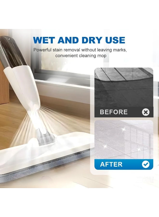 rayze 360° rotating 2-in-1 spray mop, wet and dry rotating flat mop with spray nozzle, microfiber spray mop, hardwood hands-free cleaning tool, tile floor (with 3 cloths, 38CM wide) - Image 5