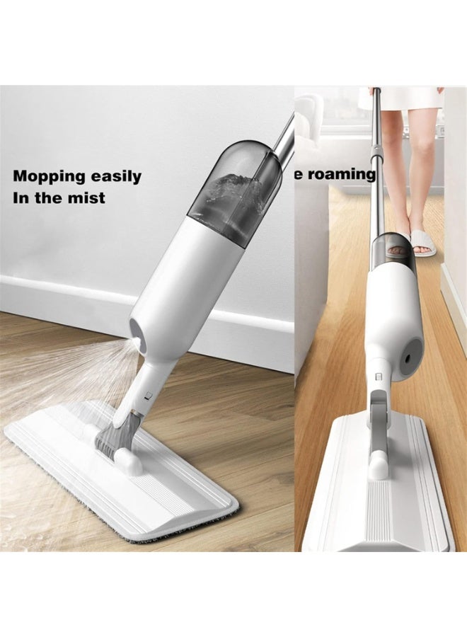 rayze 360° rotating 2-in-1 spray mop, wet and dry rotating flat mop with spray nozzle, microfiber spray mop, hardwood hands-free cleaning tool, tile floor (with 3 cloths, 38CM wide) - Image 2