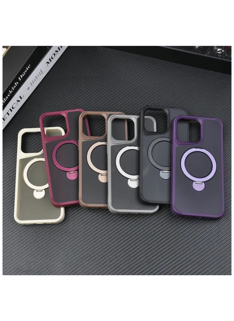 KyraTech - iPhone Case with Holder, Shockproof Protective Case, Wireless Charging Compatible - Image 1