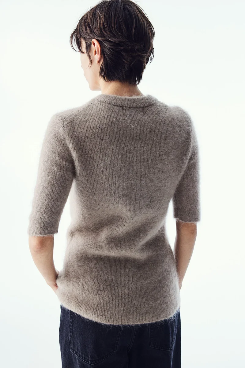 H&M Mohair-blend button-detail top