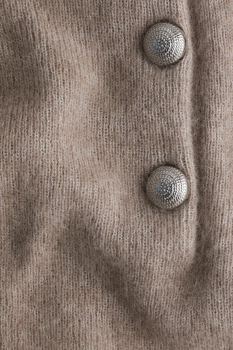 H&M Mohair-blend button-detail top