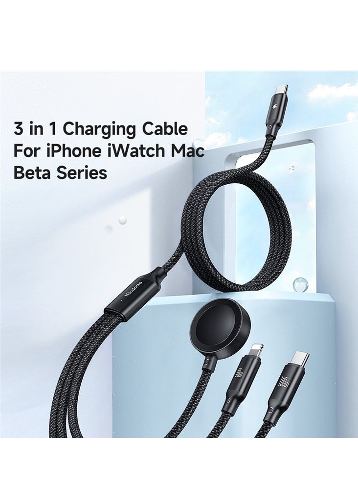 Mcdodo CA-494 3 in 1 100w Lightning Wireless Charger For Apple Watch and Phone - Image 3