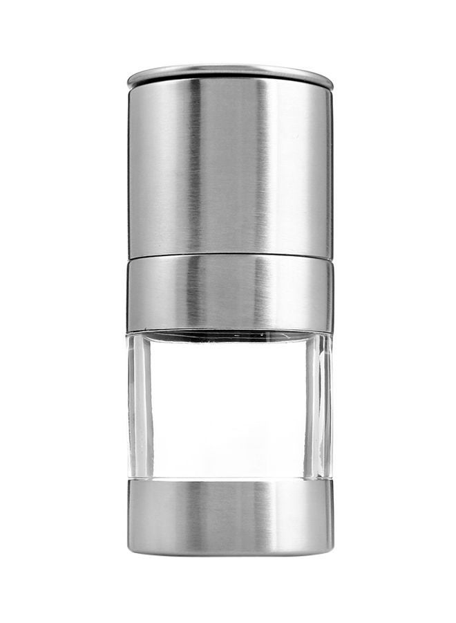 NIBEMINENT Manual Salt Pepper Grinder Silver/Clear 11 x 5cm - Image 1