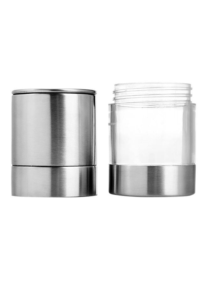NIBEMINENT Manual Salt Pepper Grinder Silver/Clear 11 x 5cm - Image 4