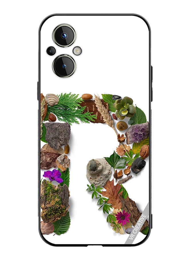 VR CREATIVE Protective Case Cover For OnePlus Nord N20 5G Alphabet R Design Multicolour - Image 1