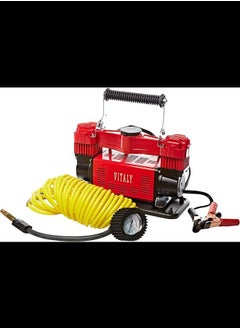 VITALY VI-DC02 Double Cylinder Heavy Duty Air Compressor - Red & Black  - Image 1