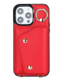 Suteni Flip Cover Crossbody Band Card Slots Leather Phone Case for iPhone  - Image 1