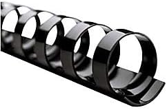 Quartet GBCR CombBind 19Ring Plastic Binding Combs 38in 55Sheet Capacity Black Box Of 100 