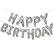 KALOR Silver Happy Birthday Balloons Banner 16 Inch Mylar Foil Letters Balloon Sign for Birthday Party Decorations Photo Booth Backdrop - Image 4