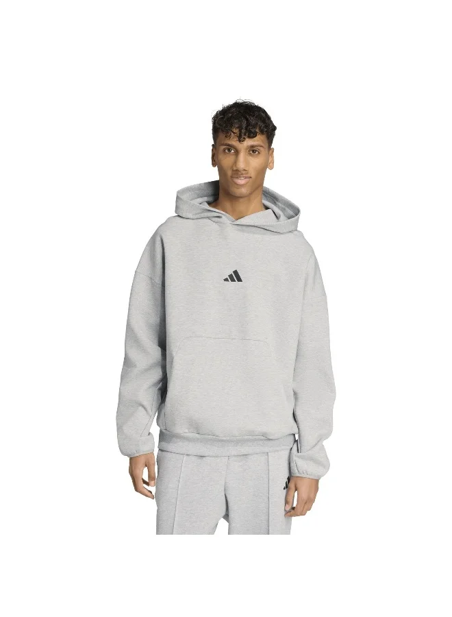 adidas Adidas M Fi Sl Hd Grey Hooded Sweat Sweatshirts For Men