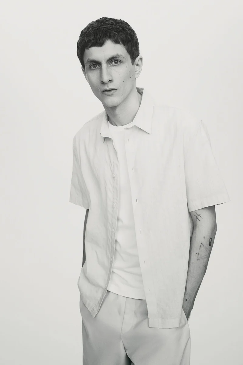 H&M Regular Fit Textured Shirt