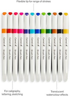 Camlin Kokuyo Brush Pen 12 Shades Multicolor - pzsku/Z9C499FCE312E05610DB5Z/45/_/1740916943/7972c9ee-3b97-44ca-a0a1-1f8e6021487f