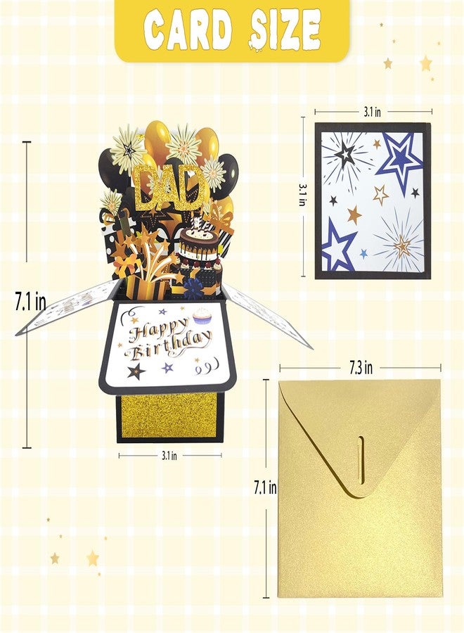 Asmallgf Cool Mens Birthday Gifts for Dad, Happy Daddy Birthday 3D Card from Daughter Son, Funny 40th 50th 60th 70th 80th Birthday Decorations for Father - Image 2