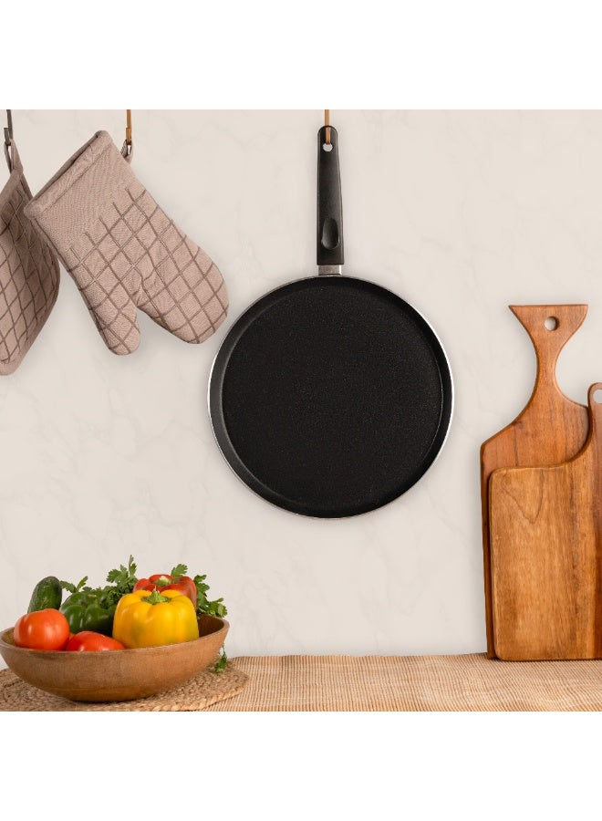 NIRLEP NutriHealth Induction Base Flat Griddle Tawa 28 cm I Patented Silver Ion Coating, Sturdy Handles, Induction Compatible, PFOA Free, 5 Layered Coating I Multi-Purpose Tawa for Roti, Dosa and Pancake  - Image 3