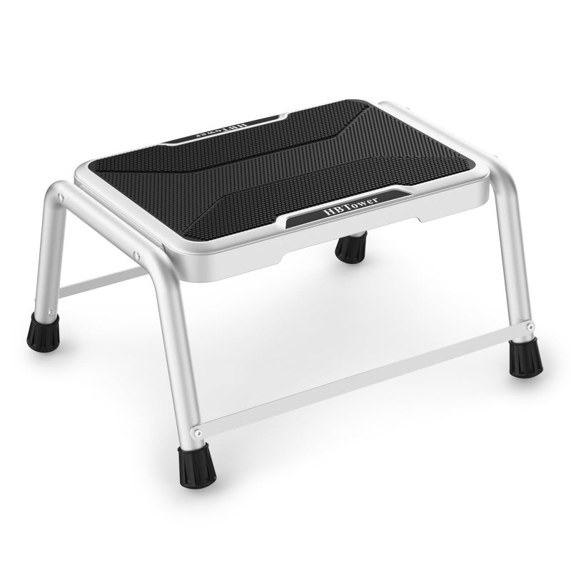 Step Stool HBTower Step Stools for Adults Kids with NonSlip Rubber Feet Holds Up to 600 lbs Lightweight Stepping Stools for Bedroom Kitchen Bathroom Bed Steps for High Beds