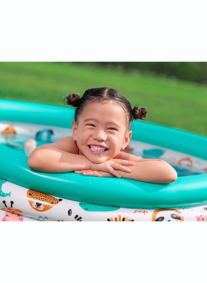 Bestway, Φ48" x H10"/Φ1. x H25cm Safari Pals Kiddie Pool Inflatable Outdoor Water Play Toy for Kids and Families, Durable Premium Quality Material, Easy Inflate and Deflate Design, Pool Beach Garden Summer Fun Activity, 22m - Image 4