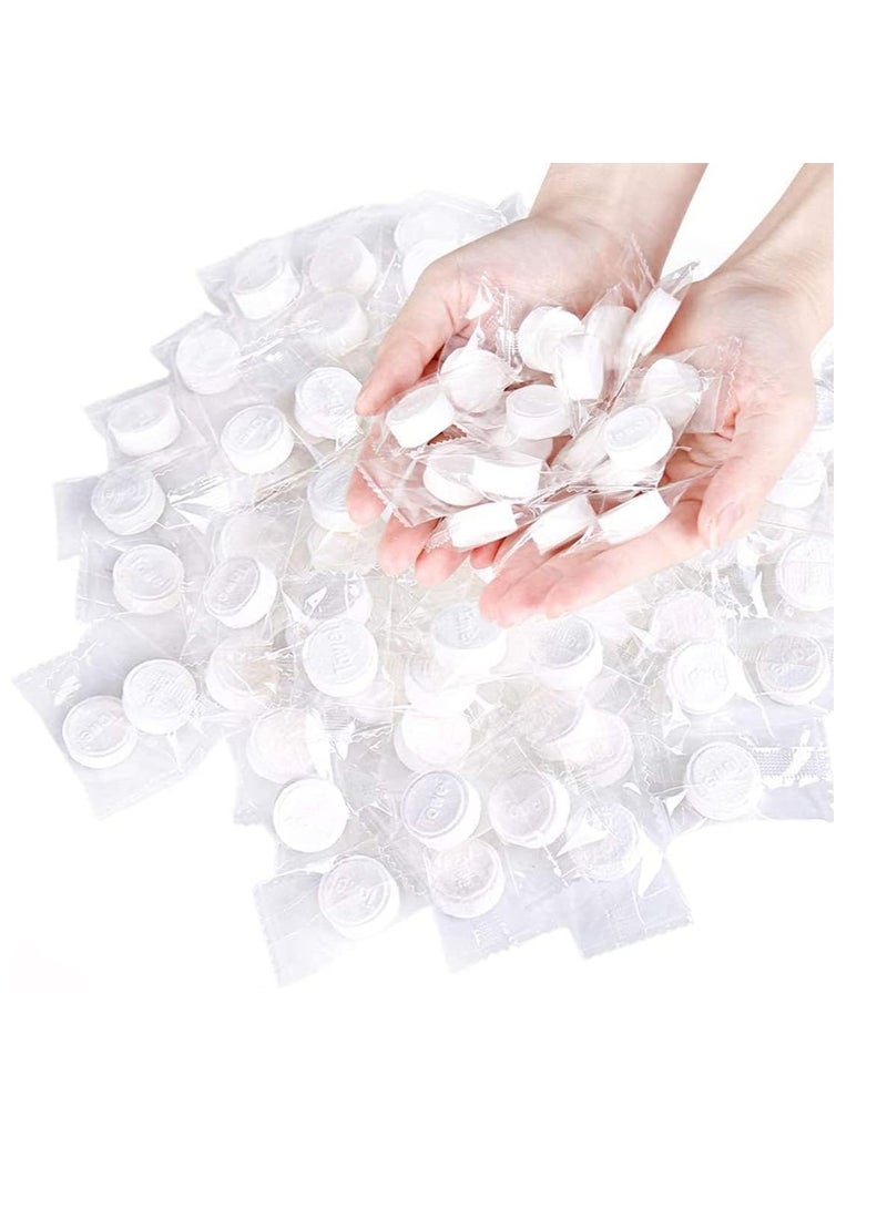 100 Sheets Mini Compressed Towel, Disposable Face Compressed Towels, Soft Compressed Hand Wipe, Biodegradable And Sterile, for Travel, Camping, Hiking, Sport, Beauty Salon, Home Hand Wipes - Image 1