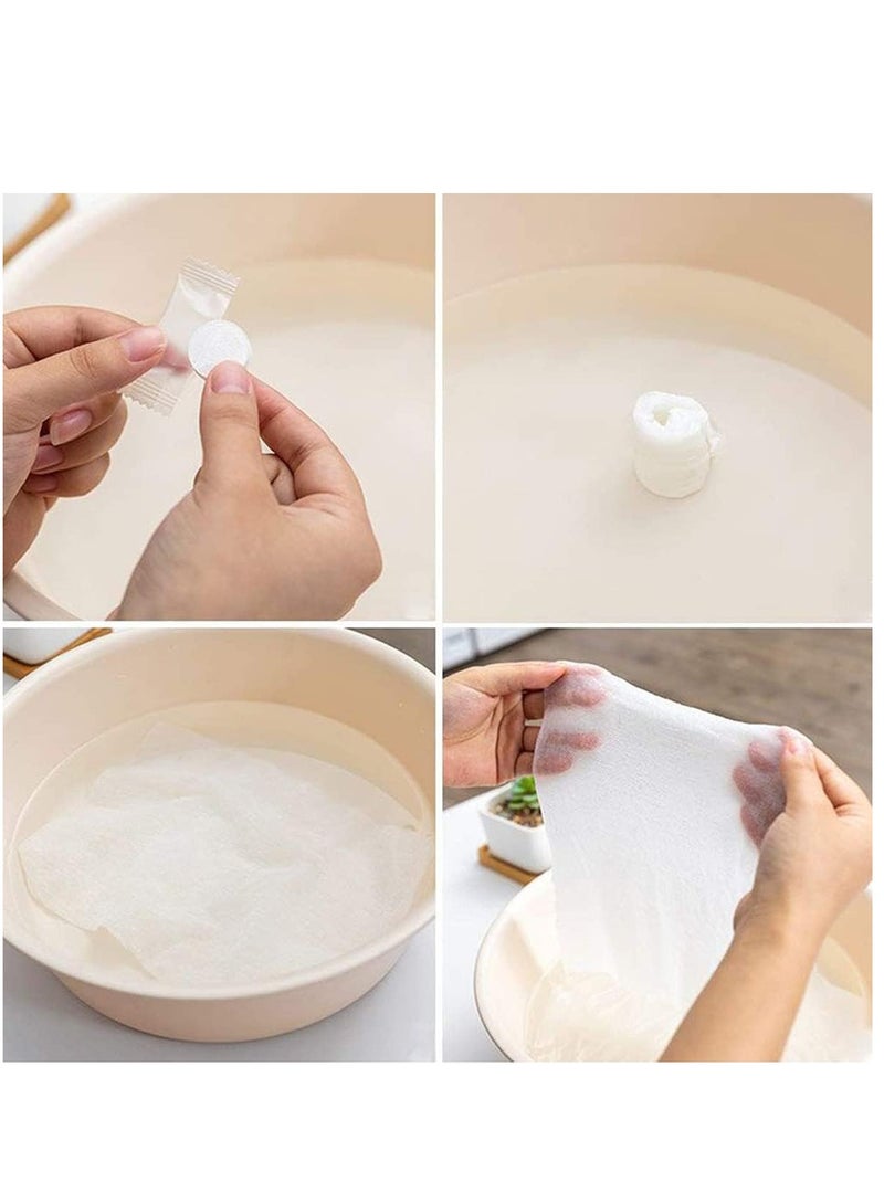 100 Sheets Mini Compressed Towel, Disposable Face Compressed Towels, Soft Compressed Hand Wipe, Biodegradable And Sterile, for Travel, Camping, Hiking, Sport, Beauty Salon, Home Hand Wipes - Image 4