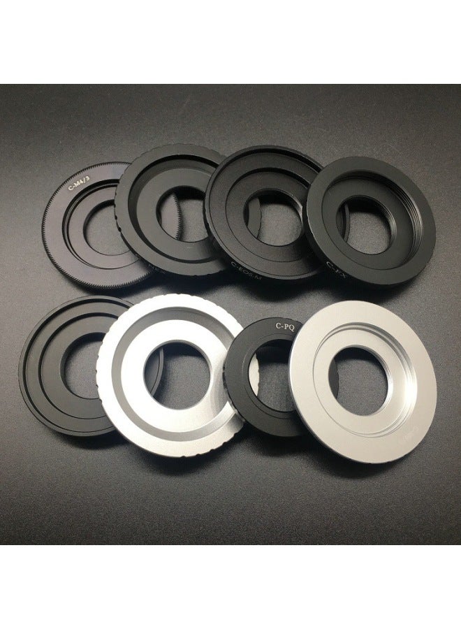 CCTV Movie Head Special Transfer Ring Transfer Interface Micro Single C- NEX M4/3 PQ Nikon1 FX EOSM-Color:Silver C-m4/3 Mirrorless Interface  - Image 1