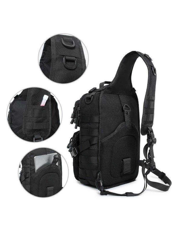 Tactical Crossbody Bag Extra Large Shoulder Chest Bag Outdoor Sports Camouflage Messenger Bag Mountaineering Wear-resistant Tool Satchel-Color:Brown-Capacity:20-35L - Image 5