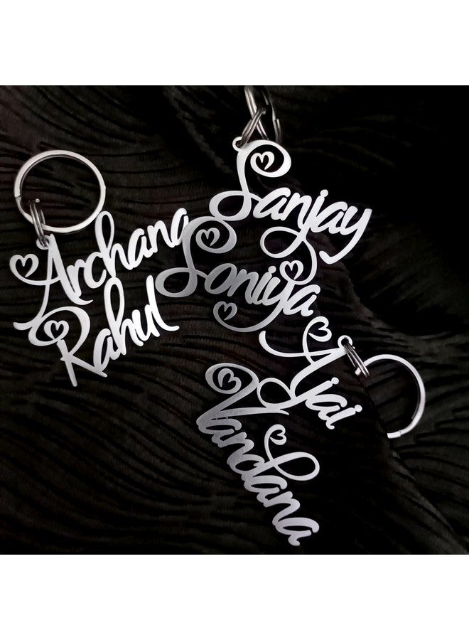BAMALI Personalize Stainless Steel Name Keychain Best for Loved one, Gift for couple Friendship Valentine Anniversary Birthday Customize Gift, Persaonalize Gift For All - Image 3