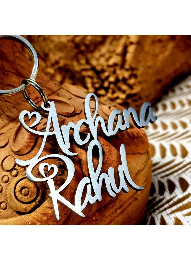 BAMALI Personalize Stainless Steel Name Keychain Best for Loved one, Gift for couple Friendship Valentine Anniversary Birthday Customize Gift, Persaonalize Gift For All - Image 4