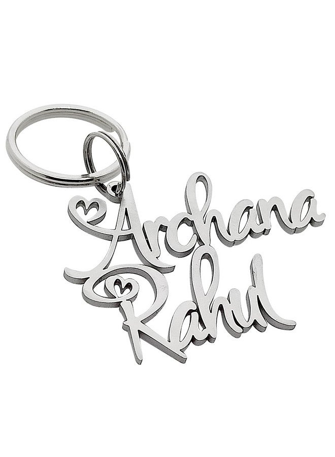 BAMALI Personalize Stainless Steel Name Keychain Best for Loved one, Gift for couple Friendship Valentine Anniversary Birthday Customize Gift, Persaonalize Gift For All - Image 1