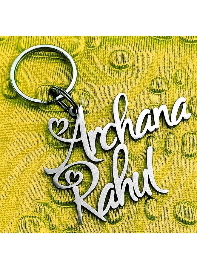 BAMALI Personalize Stainless Steel Name Keychain Best for Loved one, Gift for couple Friendship Valentine Anniversary Birthday Customize Gift, Persaonalize Gift For All - Image 5