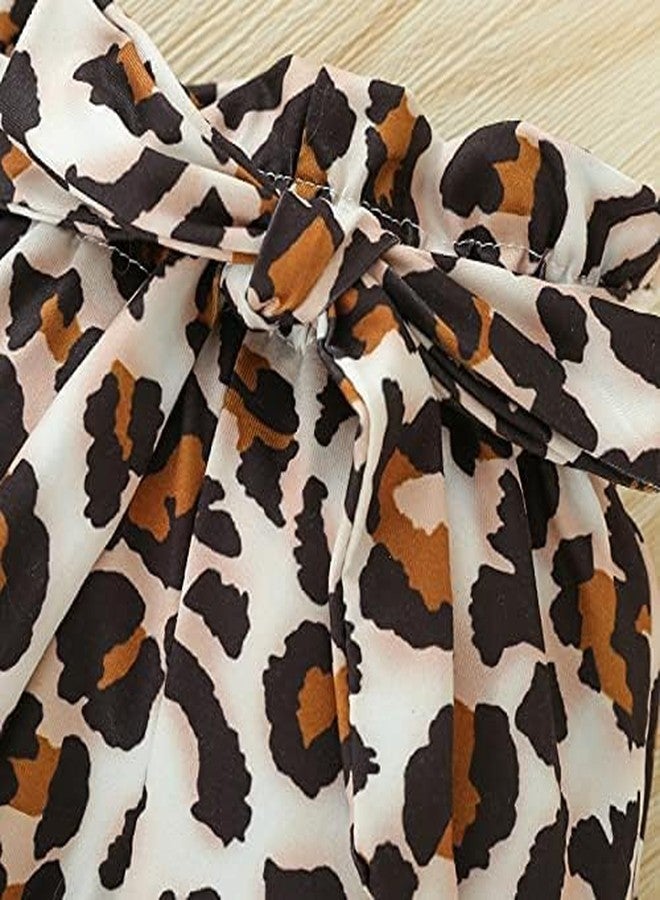 Xumplo 3Pcs Baby Girl Leopard Clothes Ruffles Long Sleeve Fall Outfits Infant Baby Black Jumpsuit 12-18 Months - Image 5