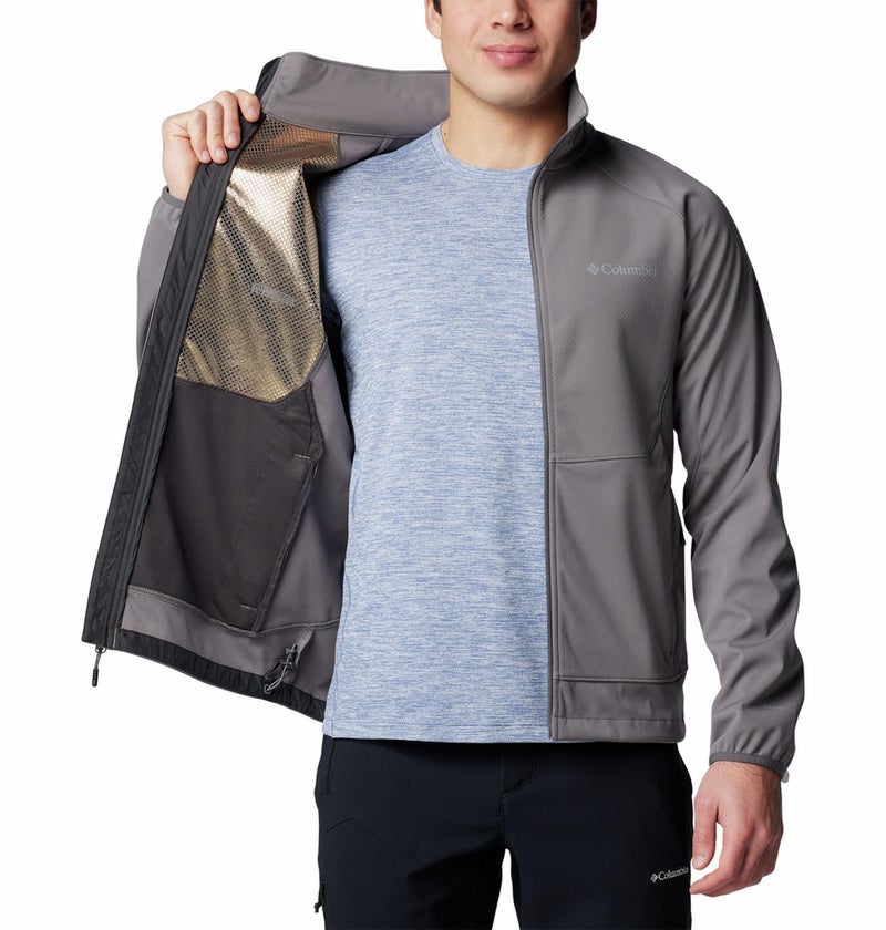 Columbia Men Grey Omni Heat Inifnity Canyon Meadows II Softshell Wind and Water Resistant Jacket, M - Image 2