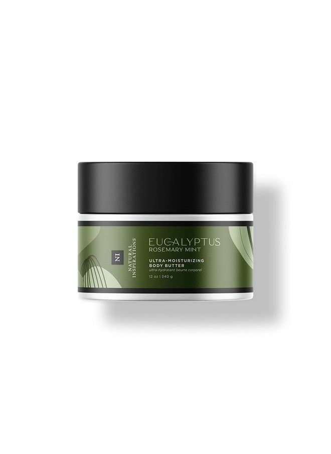 natural inspirations - Eucalyptus Rosemary Mint Ultra-Moisturizing Body Butter 12oz - Image 1