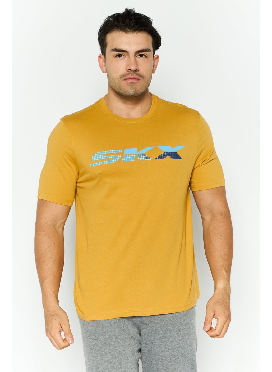 Men Sportswear Fit Short Sleeve Outdoor T Shirt, Gold - pzsku/Z9C4A2FA12EF096356BD5Z/45/_/1737642033/582dbb9e-4b4f-4e43-b78c-7e27cd1de4be