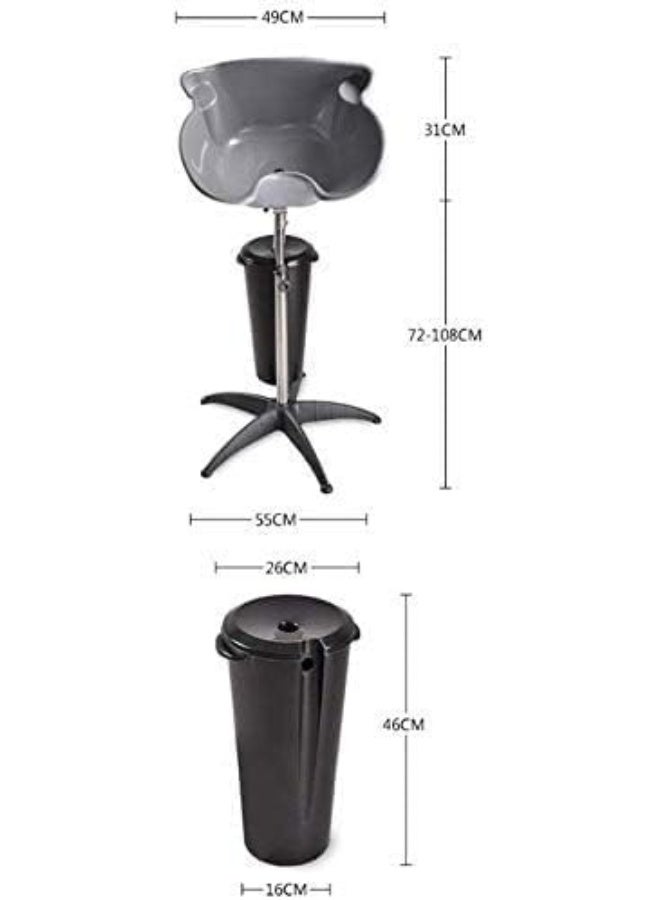 LA PERLA TECH  Shampoo Basin And Trays, Adjustable hair basin, portable salon hairdresser back wash with stand, wash basin for barber shop beauty salon - Image 3