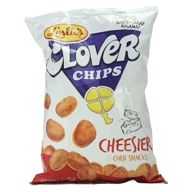 Leslies Clover Chips, Cheesier Corn Snacks Fortified with Vitamins- 145gms