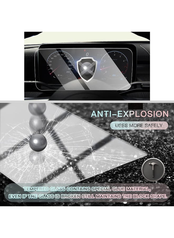 Ecosystem HD 9H Glass Screen Protector for Mercedes-11.9" Touchscreen 12.3" InstrumentC-Class W206 2021-2026, GLC 300 2022-2026, C300/2023-2026 CLE 300 (Instrument Panel 12.3 inch(1psc) - Image 4
