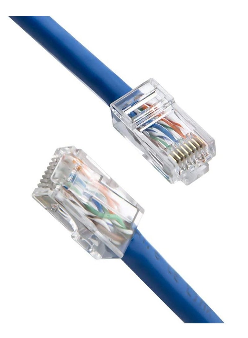 Ntech Cat6 RJ45 Ends Cat6 Connector Cat6 / Cat5e RJ45 Connector Ethernet Cable Crimp Connectors UTP Network Plug for Solid Wire and Standard Cable 100-Pack - Image 3
