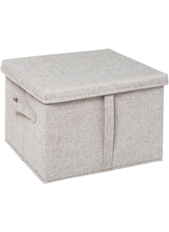 Five Simply Smart Orga Polypropylene and Polyester Foldable Storage Box with Lid Light Grey 181252  - Image 1