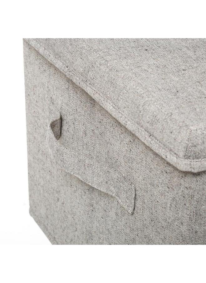 Five Simply Smart Orga Polypropylene and Polyester Foldable Storage Box with Lid Light Grey 181252  - Image 3