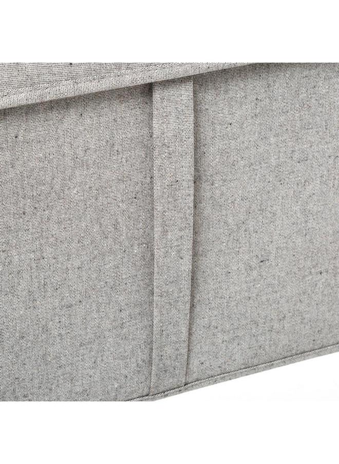 Five Simply Smart Orga Polypropylene and Polyester Foldable Storage Box with Lid Light Grey 181252  - Image 4