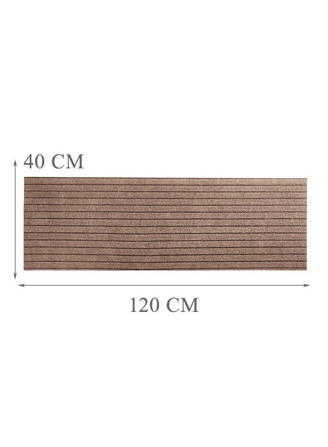 Kitchen Floor Mat, Kitchen Carpet Anti-Slip Kitchen Floor Mat Carpet Anti-Fouling Standing Mat Water-Absorbing & Quick-Drying Cushioned Anti Fatigue Kitchen Mats for Floor for Home Kitchen Bathrooms, Floor, Office, Sink, Laundry, Brown, 40 x 120cm - Image 2