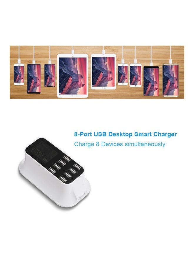 NIBEMINENT 8-Port LED USB Charging Hub White  - Image 2