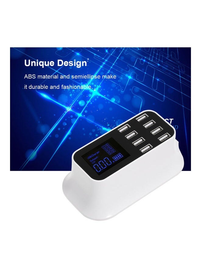 NIBEMINENT - 8-Port LED USB Charging Hub White - Image 1