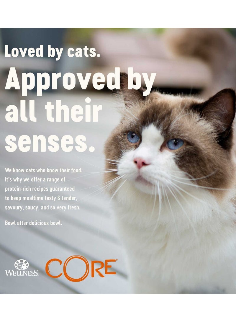 ويلنس كور اكل قطط رطب طعام قطط رطب بنكهة تونة السكيبجاك و الروبيان بالمرق للقطط البالغة - 6x79 جرام - طعام قطط رطب خالي من الحبوب - اكل قطط عالي الجودة غني بالبروتين للقطط البالغة - Image 4